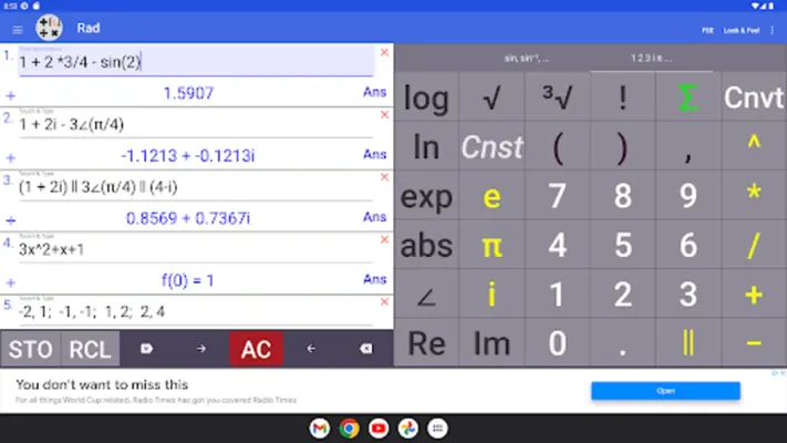 Scientific Complex Calculator android App screenshot 7